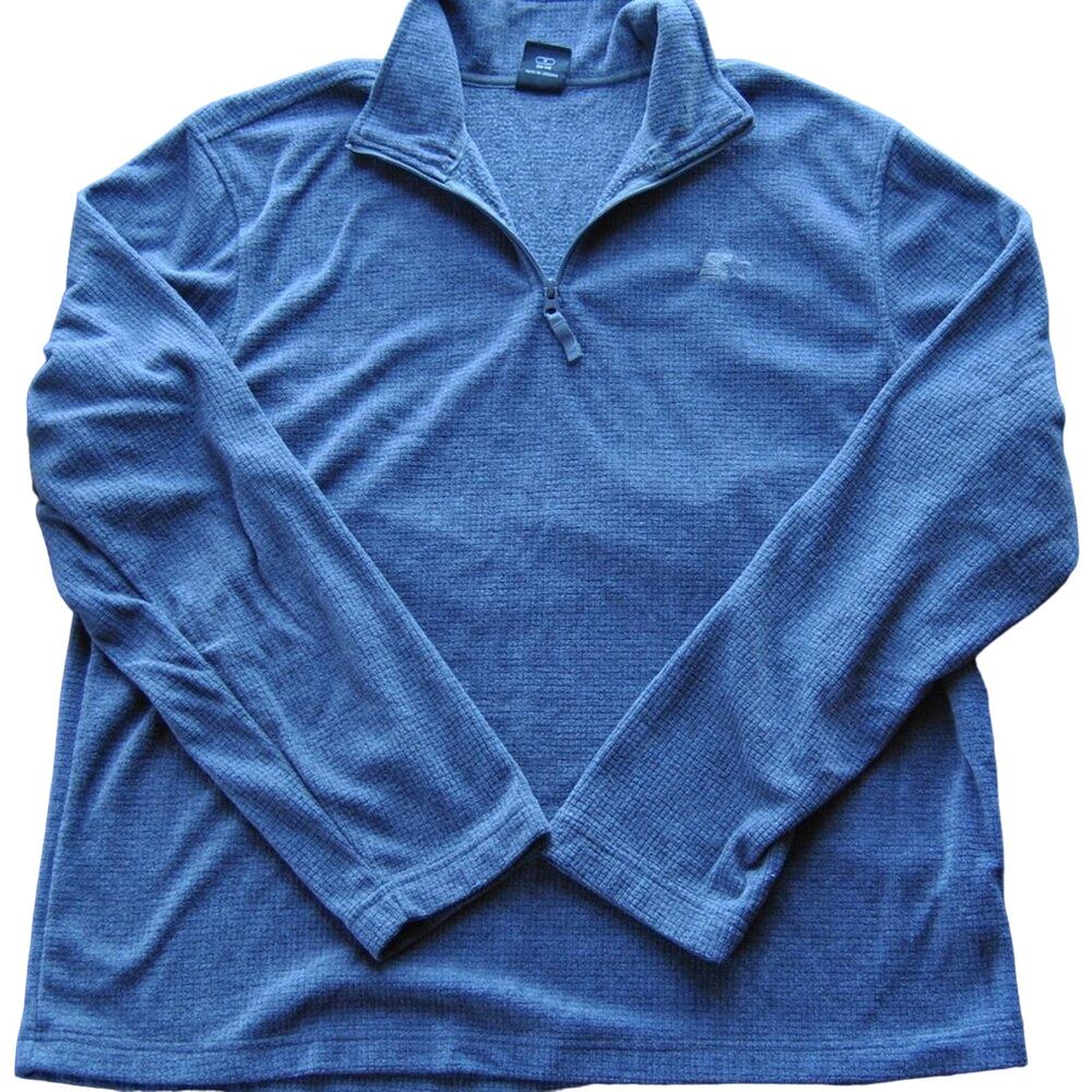 Starter Gray Quarter Zip Pullover Sweater Large